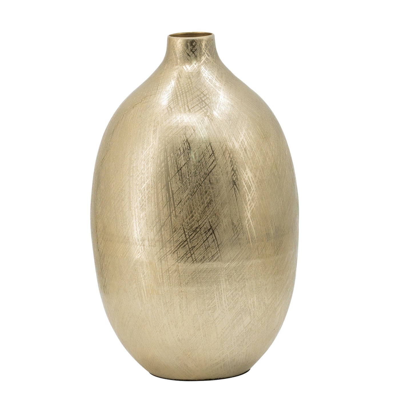 Aluminum vase with gold lines 45017