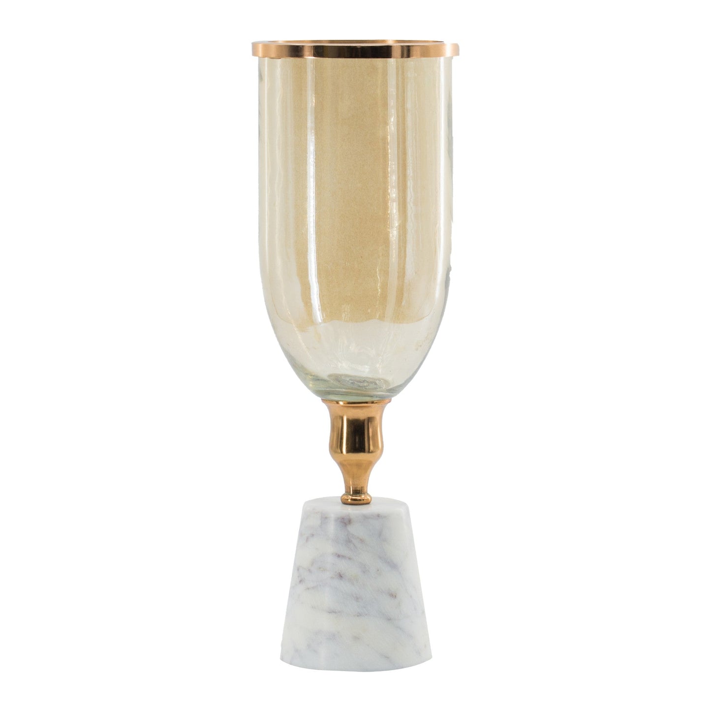 Glass vase with marble base, small size 48496