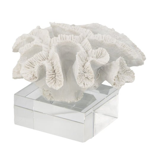 Coral accessory with white glass base 70301