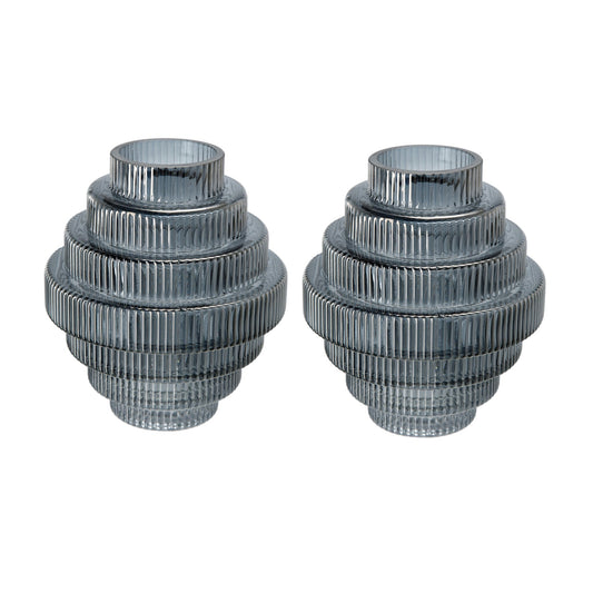 Vases 2 Pieces Smoky 70475-LUSM-DS-SA