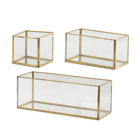 Glass Boxes 3 Pieces Small, Medium, and Large 79120