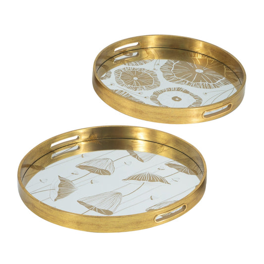 Serving tray, 2 round pieces, 86740